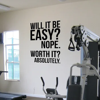 Naprosto Motivace Office Citáty Plakát Posilovny Fitness, Crossfit Kettlebell Boxu Decor Dopisy Samolepka Na Zeď Dekor Drop Loď