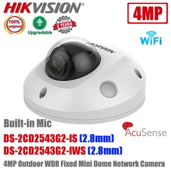 Hikvision DS-2CD2543G2-IWS 4MP Wifi Bezdrátový Audio H. 265 IR POE AcuSense Mini Dome IP Kamera Built-in Mic DS-2CD2543G2-JE