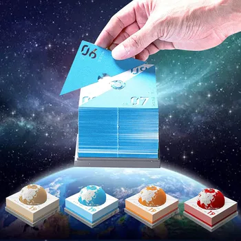 Papír Nový Rok 2022 Zemi, Kalendář 3D Earth Model Ploše Papíru Stolní Kalendář Denní, Týdenní, Znamení Dárkové Papírové Sochy Poznámkový blok