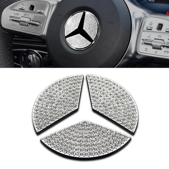 Auto Volantu Logo, Znak, Nálepka Diamond 45 mm/49mm pro Mercedes Benz A/B/C/E Třída CLA GLA, GLK, GLE.