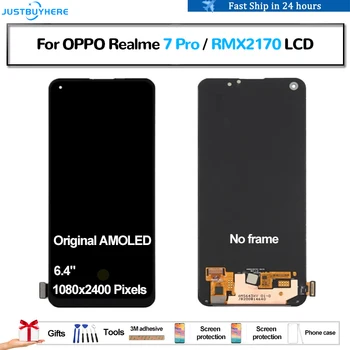 Originální AMOLED Pro OPPO Realme 7 Pro RMX2170 Pantalla lcd Displej Dotykový Panel Obrazovka Digitizer Výměna Sestavy Příslušenství