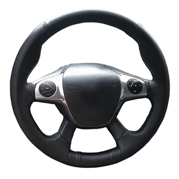 Auto Volant Kryt Černé Umělé Kůže Cop autodoplňky Pro Ford Focus 3 KUGA Uniknout C-MAX