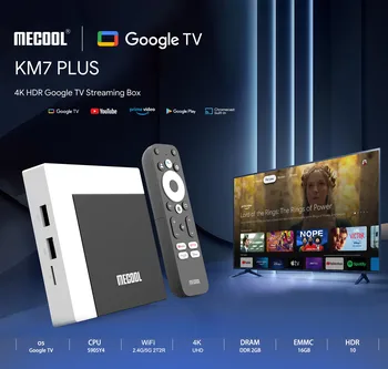 MECOOL Google TV Box KM7 PLUS 2GB DDR4 16GB Android 11 Google Certifikovaný 4K Amlogic HDR10 2.4 G/5G WIFI Prefix Nejnovější TVBOX