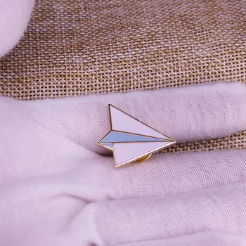 Papírové letadlo smalt pin Origami brož děti Šperky dárek