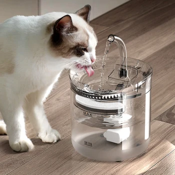 Automatický Senzor Kočičí Fontánka Transparentní Psa Zásobník Vody Kočky Pet Feeder Pití Miska S Kohoutek
