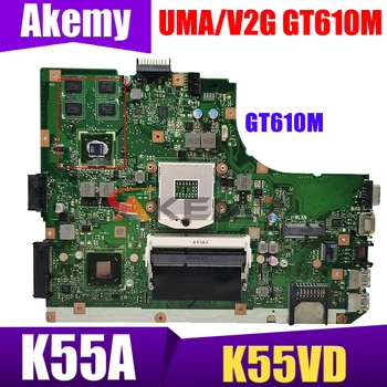 K55VD Notebooku základní deska pro ASUS K55A A55V K55V K55VD původní desku V2G GT610M Podporu I3 I5 CPU