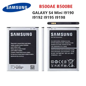 SAMSUNG Originální B500AE B500BE Baterie 1900mAh Pro Samsung Galaxy S4 Mini i9192 i9195 i9190 i9198 J110 I435 I257 B500AE 3 Pin
