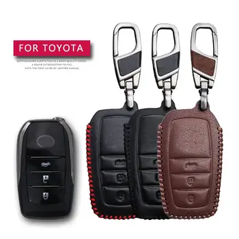 Kůže Klíče Od Auta Pouzdro Pro Toyota Hilux Fortuner Land Cruiser Camry Ochranu Klíč Shell Kůže Taška Jediný Případ