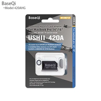Pro Macbook Pro 14inch 16 palce 2022 2021 Baseqi Micro SD Karta Adaptér Hliníkové Paměťové Karty MiniDrive Zvýšení Skladovací 420AHG