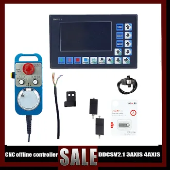Nové Cnc Offline Řadič Ddcsv 2.1 3/4 Axis Motion Control Systém G-kód Rytí Stroj Controller + ruční Kolečko Mpg