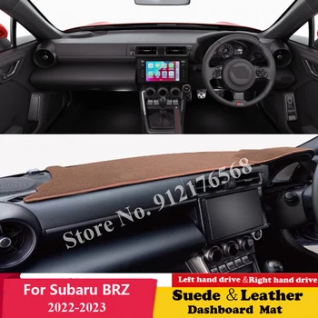Pro Subaru BRZ ZD8 pro Toyota GR86 2022 2023 Kůže Dashmat Kryt Palubní desky Dash Pad Mat Koberec Auto-Styling Příslušenství Semiš