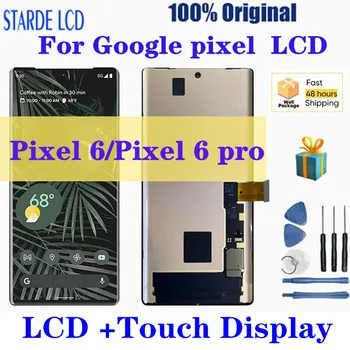 Originální AMOLED LCD Pro Google Pixel 6 GB7N6 Displej Rám, Dotykový Panel Digitizéru Pro Google Pixel 6 Pro 6Pro GLUOG LCD