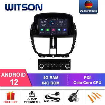 WITSON Android 12 Auto Rádio pro PEUGEOT 207-207CC 2007-2011 2012 2013 2014 Carplay Multimediální autorádia GPS Navigace
